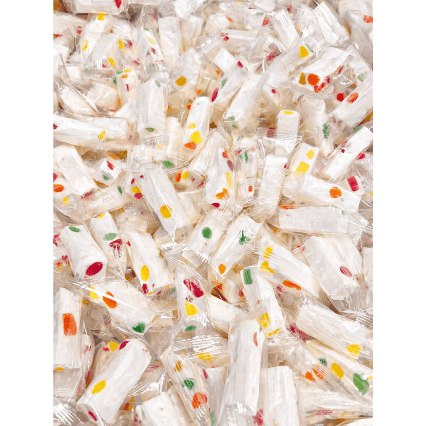 Nougat original aux jujubes, nougat tendre et moelleux avec morceaux de gelée colorés, collation sucrée emballée individuellement, 8 oz, 1 lb, 3 lb