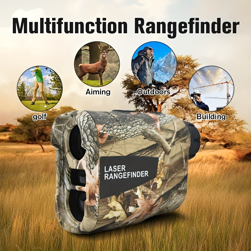 Télémètre laser 1200 yards – Grossissement 6X, rechargeable, compensation de pente, verrouillage de drapeau, mesure de vitesse et d'altitude, design camouflage pour golf et chasse