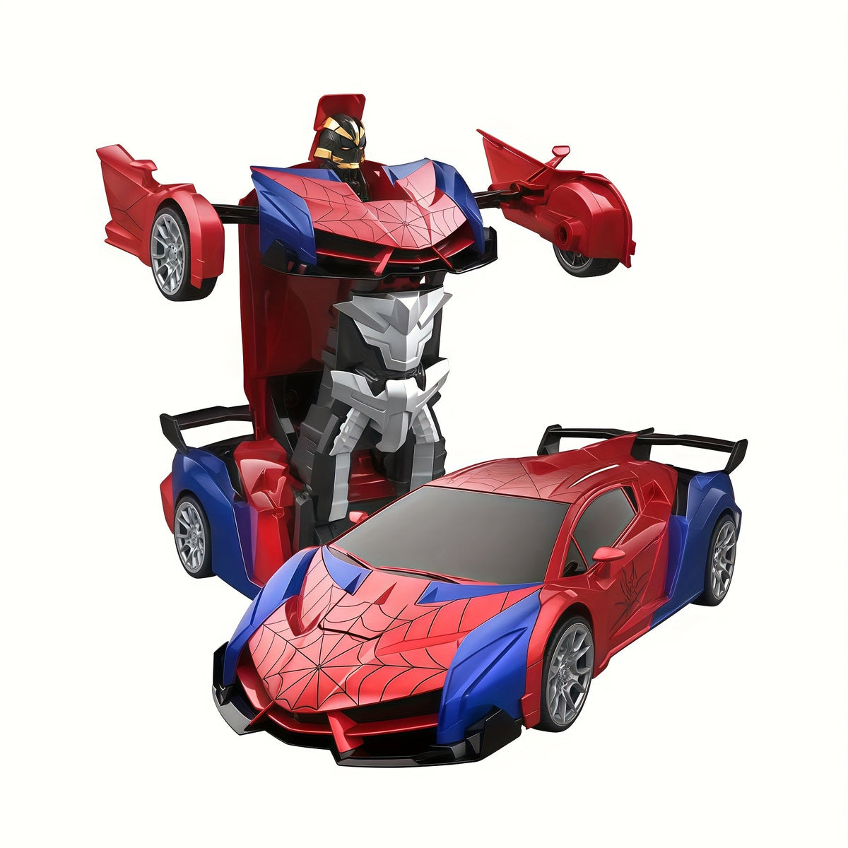 Voiture télécommandée robot 2-en-1 à l'échelle 1:18, transformation en un clic, dérapage à 360°, voiture robot radiocommandée 2,4 G avec lumières LED pour enfants garçons de 3 ans et plus, cadeau d'anniversaire