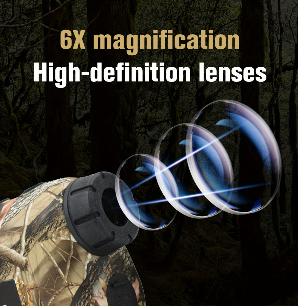 Télémètre laser 1200 yards – Grossissement 6X, rechargeable, compensation de pente, verrouillage de drapeau, mesure de vitesse et d'altitude, design camouflage pour golf et chasse