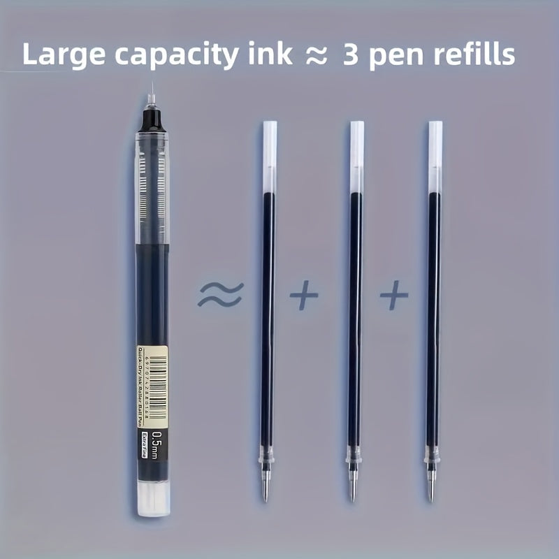 Lot de 30 stylos gel, séchage rapide, pointe fine 0,5 mm – encre fluide noire, bleue et rouge, capuchon de sécurité, plastique résistant, parfaits pour les étudiants, les examens, les devoirs, le bureau et l'usage quotidien