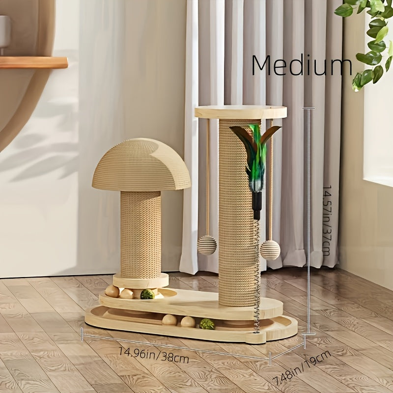 Arbre à chat et griffoir – Griffoir en sisal et bois massif, styles variés : champignon, dauphin, velours, hamac et planche verticale, tailles S/M/L/XXXL pour chats de tous âges
