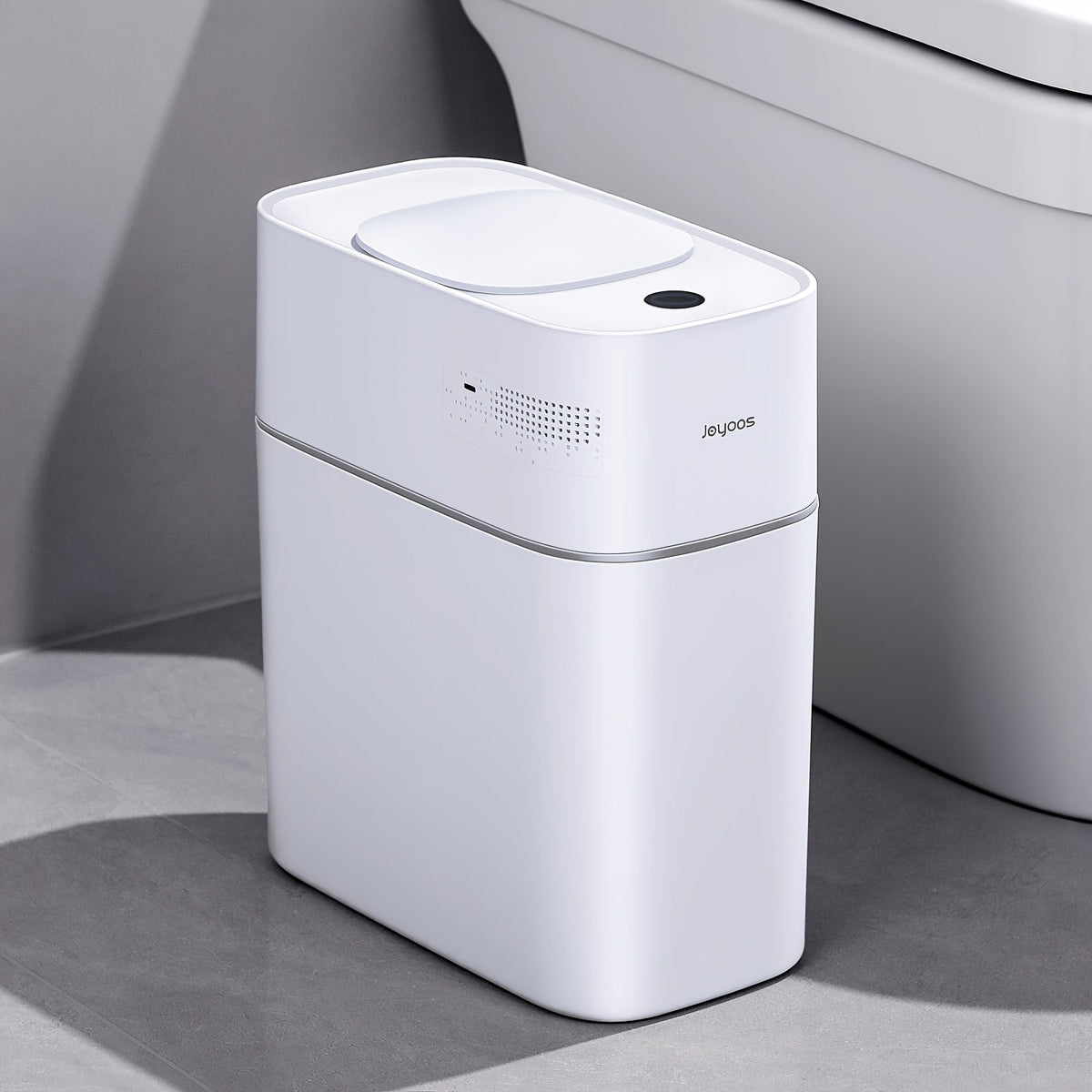 Poubelle intelligente automatique 14 L (3,8 gallons) – Capteur de mouvement sans contact, sacs auto-déployants par aspiration d'air, design fin anti-odeurs pour salle de bain, cuisine, bureau et chambre – Lot de 1 ou 2