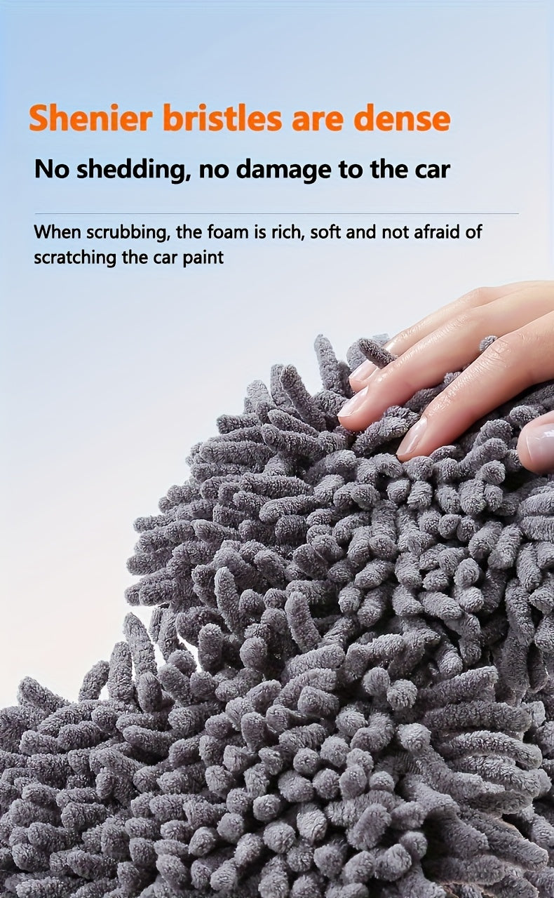 Ensemble balai et brosse de nettoyage pour voiture en microfibre réglable – Balai de lavage à manche télescopique pour voitures et camions, brosse en microfibre douce pour un nettoyage extérieur sans rayures, une brillance impeccable à chaque fois