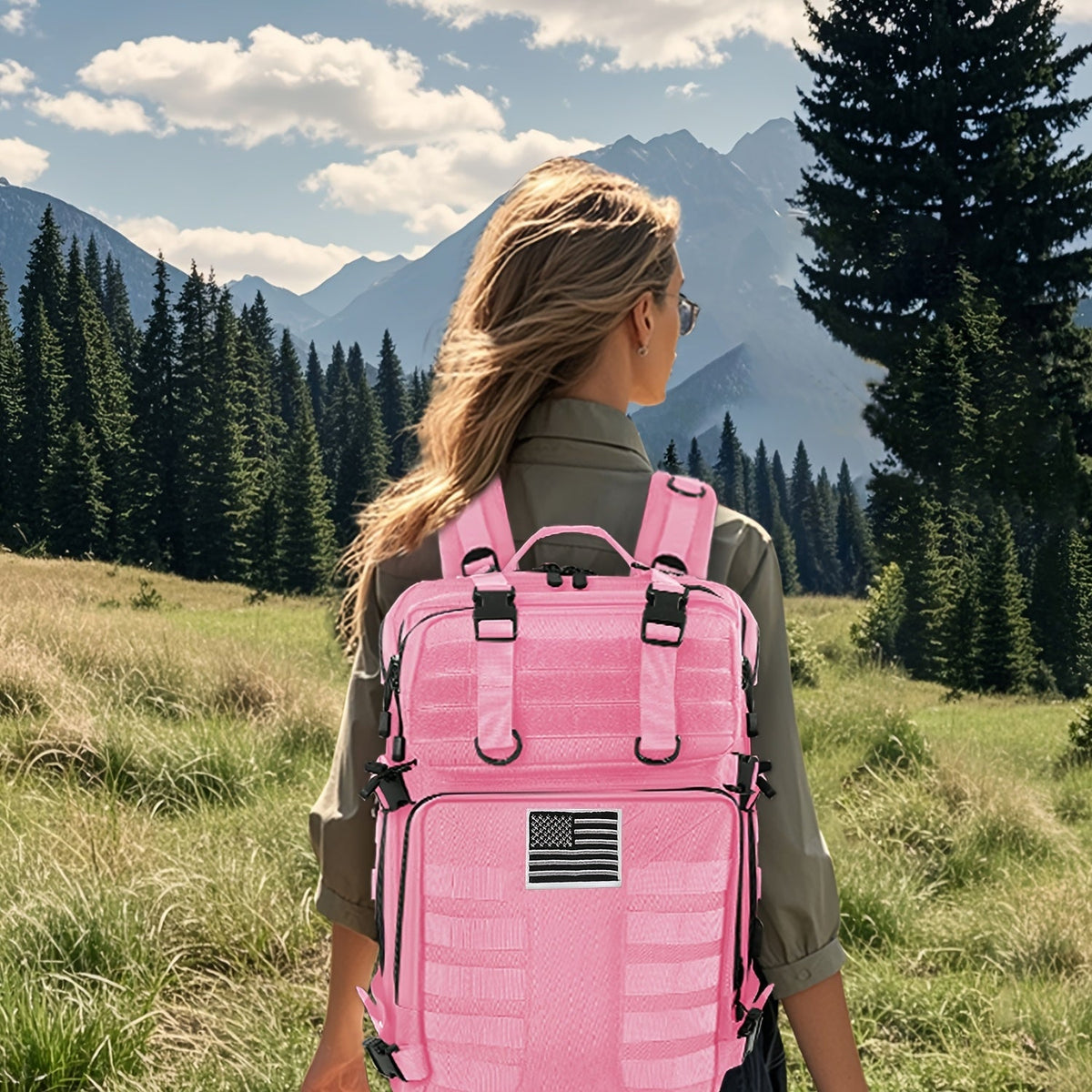Sac à dos tactique unisexe haute capacité 50L – Sac militaire MOLLE pour le camping, la pêche, la chasse, la randonnée et les voyages – 13 options de couleurs incluant des variantes avec sac à main et sac de rangement