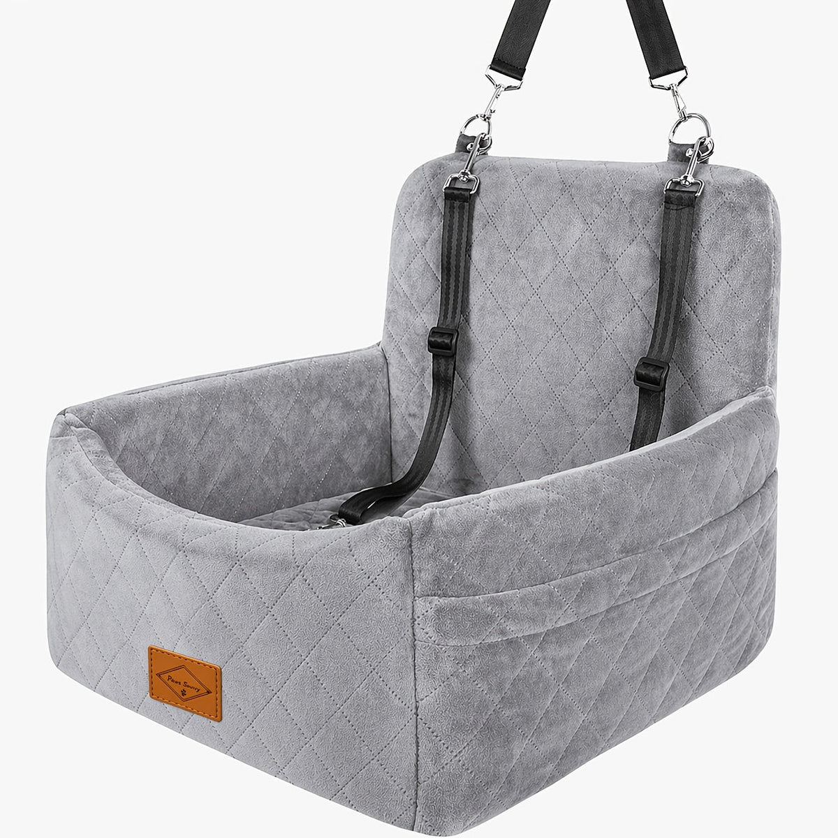 Siège rehausseur pour chien avec sangle de sécurité – Panier de voyage confortable et surélevé pour petits et moyens chiens, design stable et antidérapant, facile à nettoyer, 8 couleurs disponibles