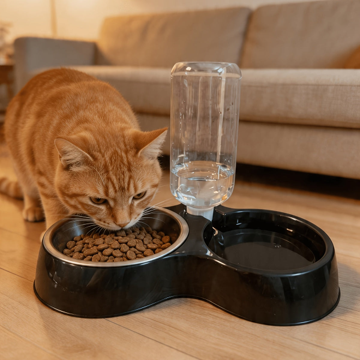 Ensemble de bols pour animaux inclinés et antidérapants – Conception ergonomique inclinée pour chats et chiens, sans pile, favorise une posture saine, station de nourriture et d'eau facile à nettoyer pour animaux d'intérieur
