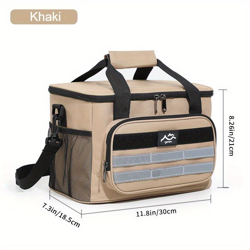 Sac isotherme grande capacité, étanche et portable pour pique-nique, camping, plage et déjeuner, sac isotherme souple et résistant avec isolation épaisse - Noir, bleu marine, gris, kaki