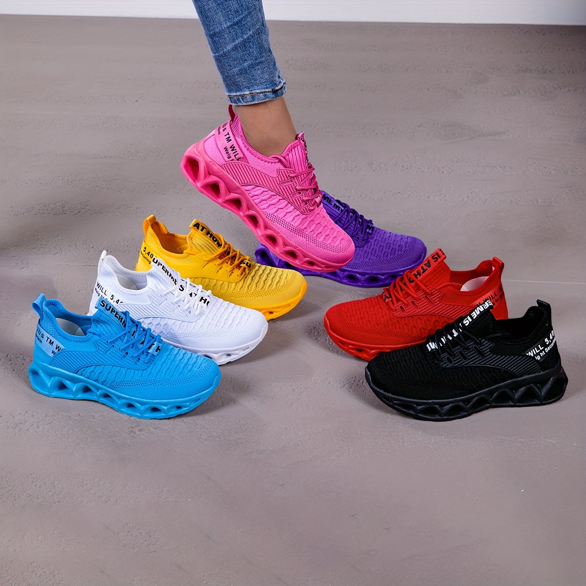 Baskets Blade pour femmes – Chaussures de marche et de course respirantes et antidérapantes avec semelle à lames, baskets de sport tendance pour la salle de sport, le sport, le tennis et le travail, tailles US 6,5–12,5, couleurs multiples
