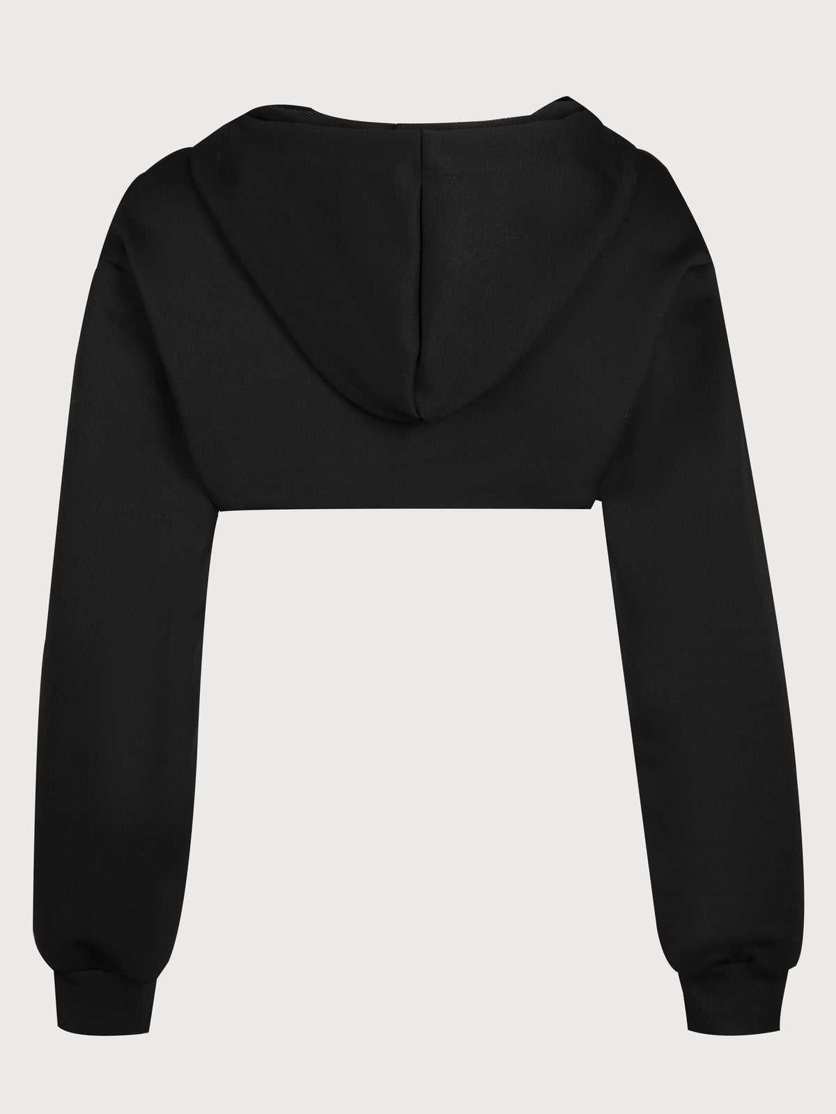 Women's Super Short Crop Hoodie β Drawstring Hood Dipped Hem 100% Polyester Casual Pullover Top for Fall & Winter