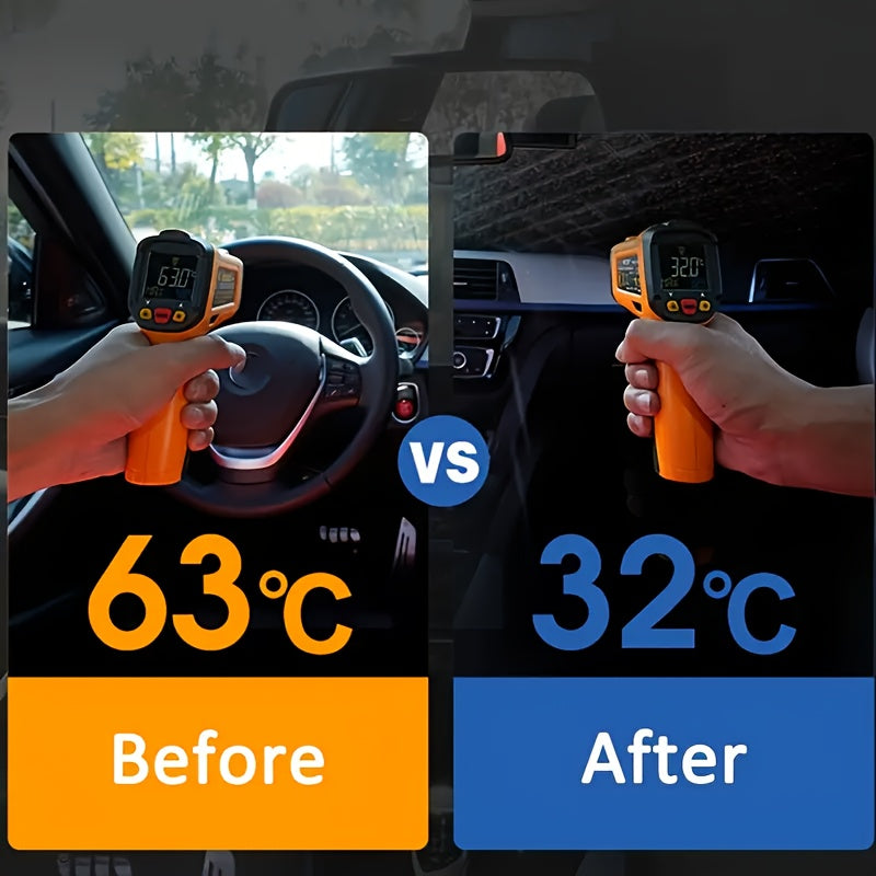 Pare-soleil de pare-brise de voiture pliable - Protection UV et isolation thermique pour fenêtre avant, accessoire de refroidissement estival portable, garde l'intérieur au frais, design facile à plier et à ranger