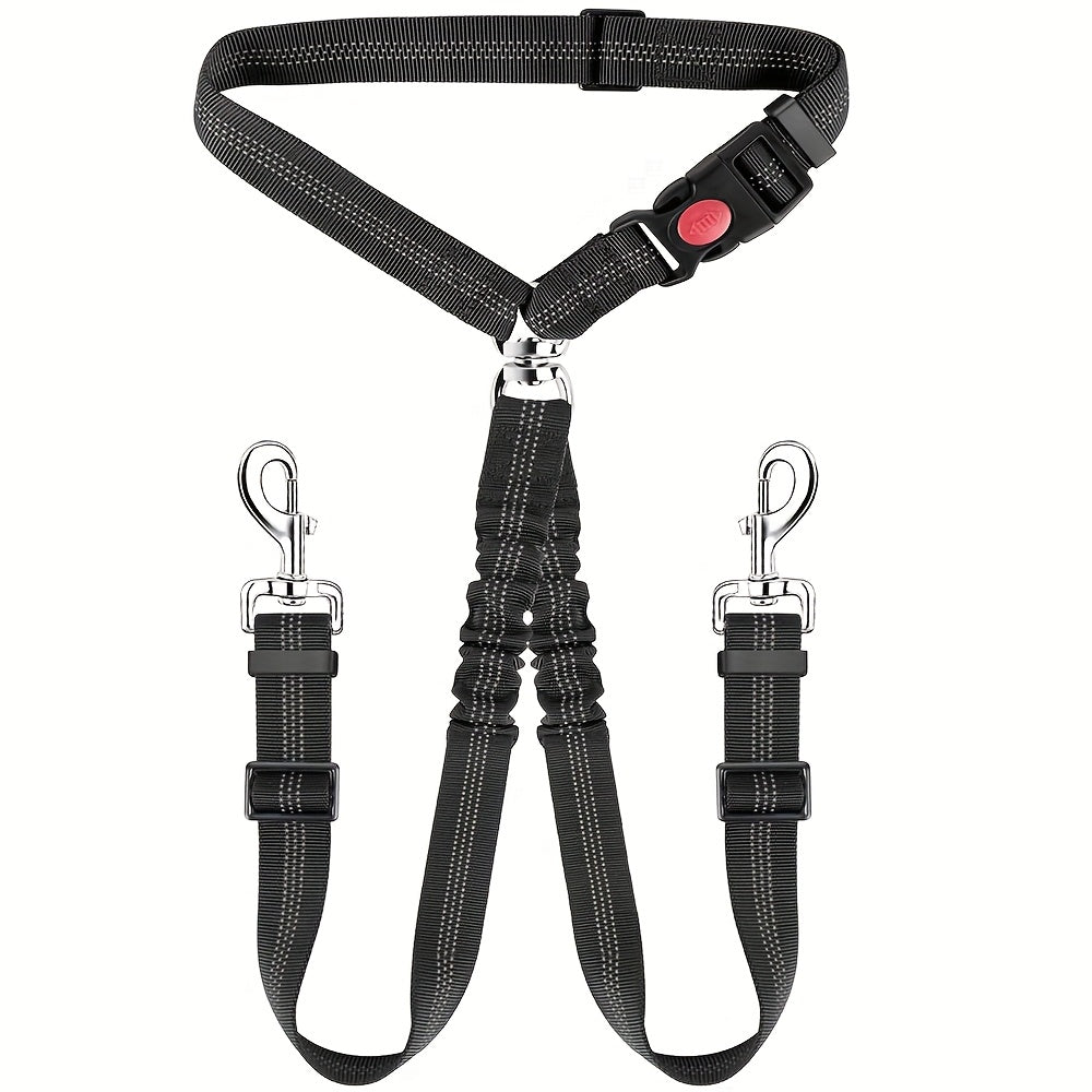 Laisse double pour chien, pivotante à 360° anti-nœuds – Double laisse pour promener deux chiens sans emmêlement, confortable pour petites, moyennes et grandes races, 7 couleurs