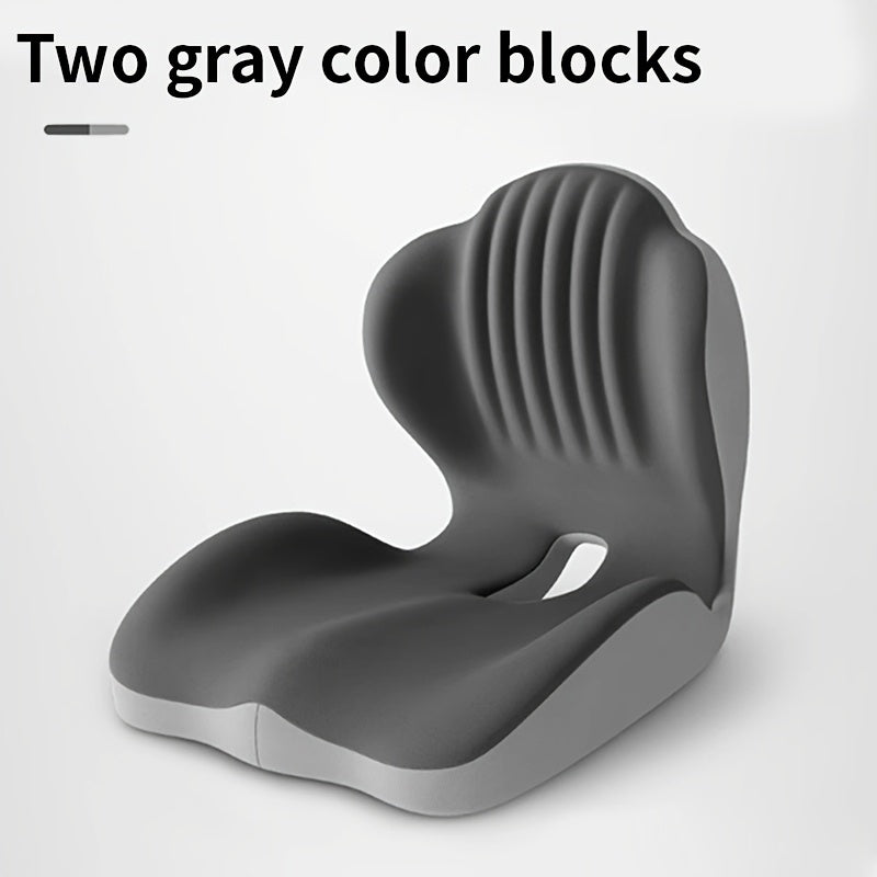 Coussin de siège ergonomique en mousse à mémoire de forme avec soutien lombaire et design creux respirant – Coussin de coccyx confortable pour chaise de bureau, siège auto, position assise prolongée, unisexe