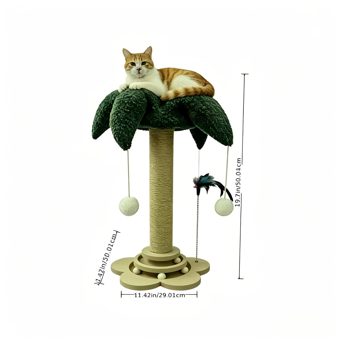 Ensemble de poteau à griffer en sisal pour chat avec chapeau de clown, griffoir vertical et structure d'escalade – Jouet griffoir résistant à l'usure avec baguette à taquiner pour chats d'intérieur et chatons, forme millet et forme tortue