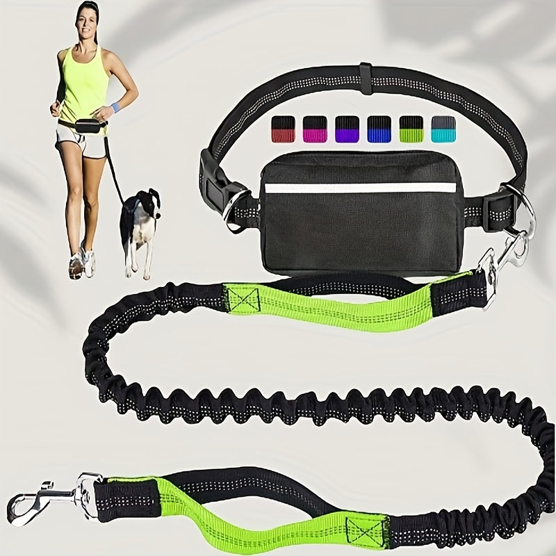 Sac banane 2-en-1 pour promenade de chien avec porte-laisse intégré – Sacoche multifonction réglable mains libres pour friandises, téléphone et essentiels, taille unique, 9 couleurs