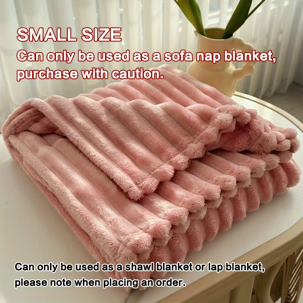 Couverture en polaire ultra-douce imitation fourrure de lapin 3D double face – Couverture confortable toutes saisons pour lit, canapé, voyage, camping | 7 couleurs, 4 tailles : blanc, gris foncé, rose, kaki, violet, gris