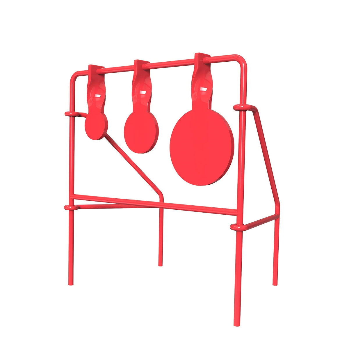Support de cible rotative pour tir .22LR - Triple cible rotative en acier, pliable, avec 15 cibles papier, entraînement au tir en extérieur, système de cible durable pour l'entraînement au stand de tir