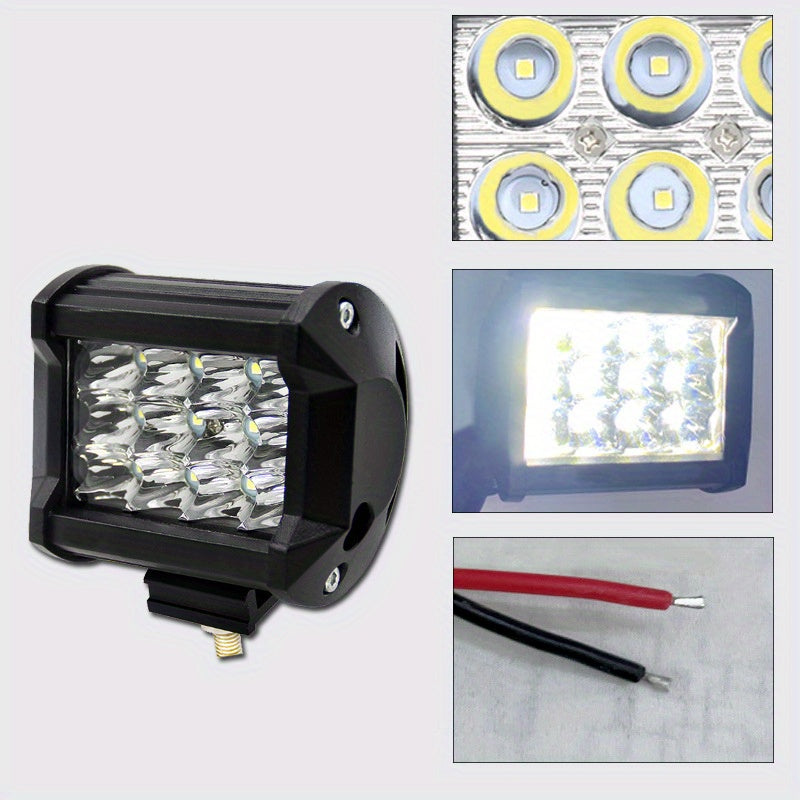 Kit de barre lumineuse de travail à LED pour camion tout-terrain, Jeep, SUV, UTV, VTT et tracteur – Barre lumineuse de 22" et 10" + pods LED de 4", 2000-3000 lumens, 12-24 V, aucune batterie requise, configurations multiples