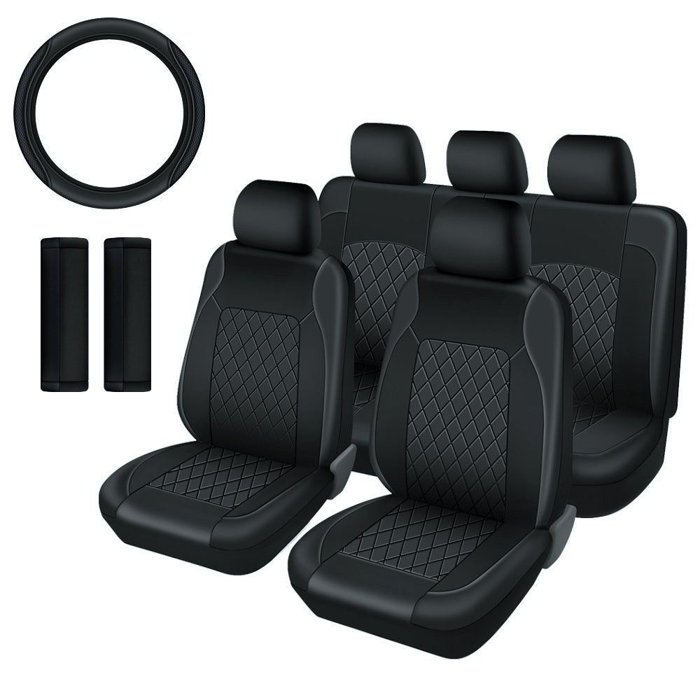 Housses de siège auto universelles en cuir synthétique, imperméables et matelassées, avec rembourrage en mousse, adaptées à toutes les saisons pour voitures, SUV et camions, gris, noir, rouge, bleu, lot de 1 ou 12 pièces