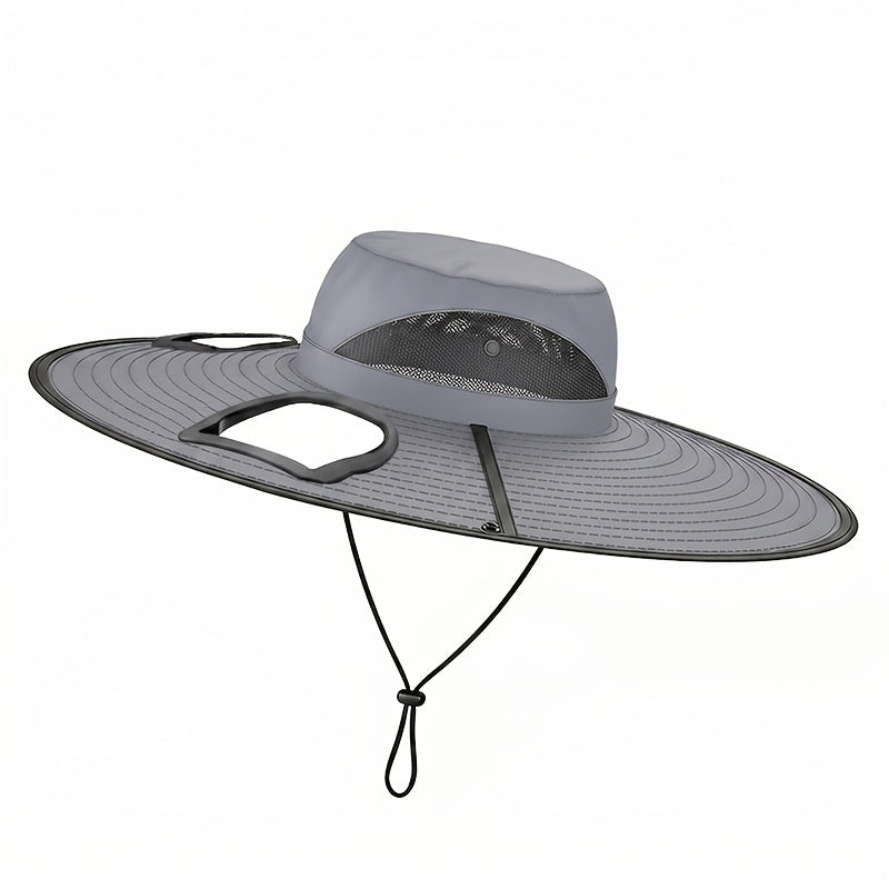 Solar Powered Fan Hat with USB Charging – Wide Brim Sun Protection Hat with Built-In Cooling Fan for Men, Lightweight Long Battery Life Outdoor Hat for Fishing, Hiking, Mountain Climbing & Daily Wear
