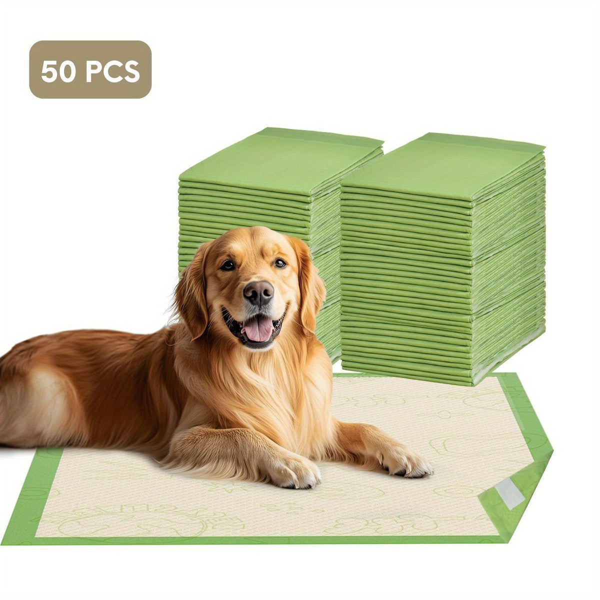 Alèses ultra-résistantes pour chien 60x60 cm – Protections d'apprentissage 6 épaisseurs, extra-absorbantes, anti-fuites et anti-odeurs, lot de 50/100/200/300/400, pour chiots, chiens, chats et lapins