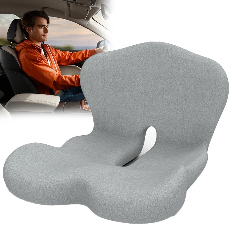Coussin de siège ergonomique en mousse à mémoire de forme avec soutien lombaire – Coussin antidérapant pour chaise de bureau, fauteuil gaming et siège de voiture pour soulager les douleurs aux hanches et au coccyx, confort prolongé en position assise