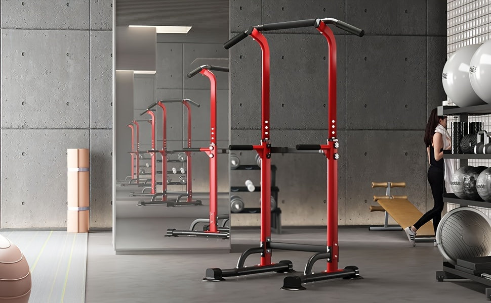 Station de musculation avec barre de traction, 10 hauteurs réglables, capacité de 150 kg, entraînement complet du corps pour salle de sport à domicile – Rose Noir Rouge Jaune Bleu Orange Vert
