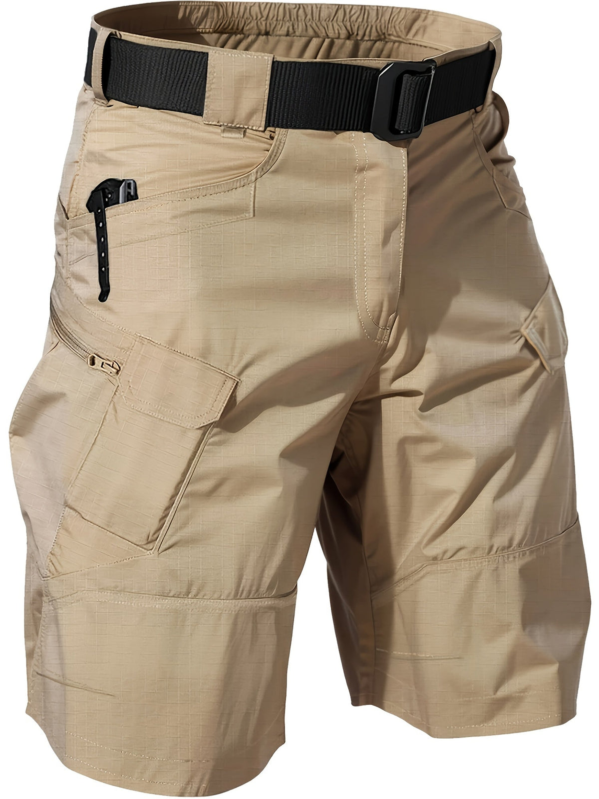 Shorts cargo pour hommes – Shorts tactiques de travail respirants à séchage rapide avec design multi-poches pour la randonnée, le plein air, la pêche et le quotidien, Noir Kaki Gris Vert Fougère, Tailles S-XXXL