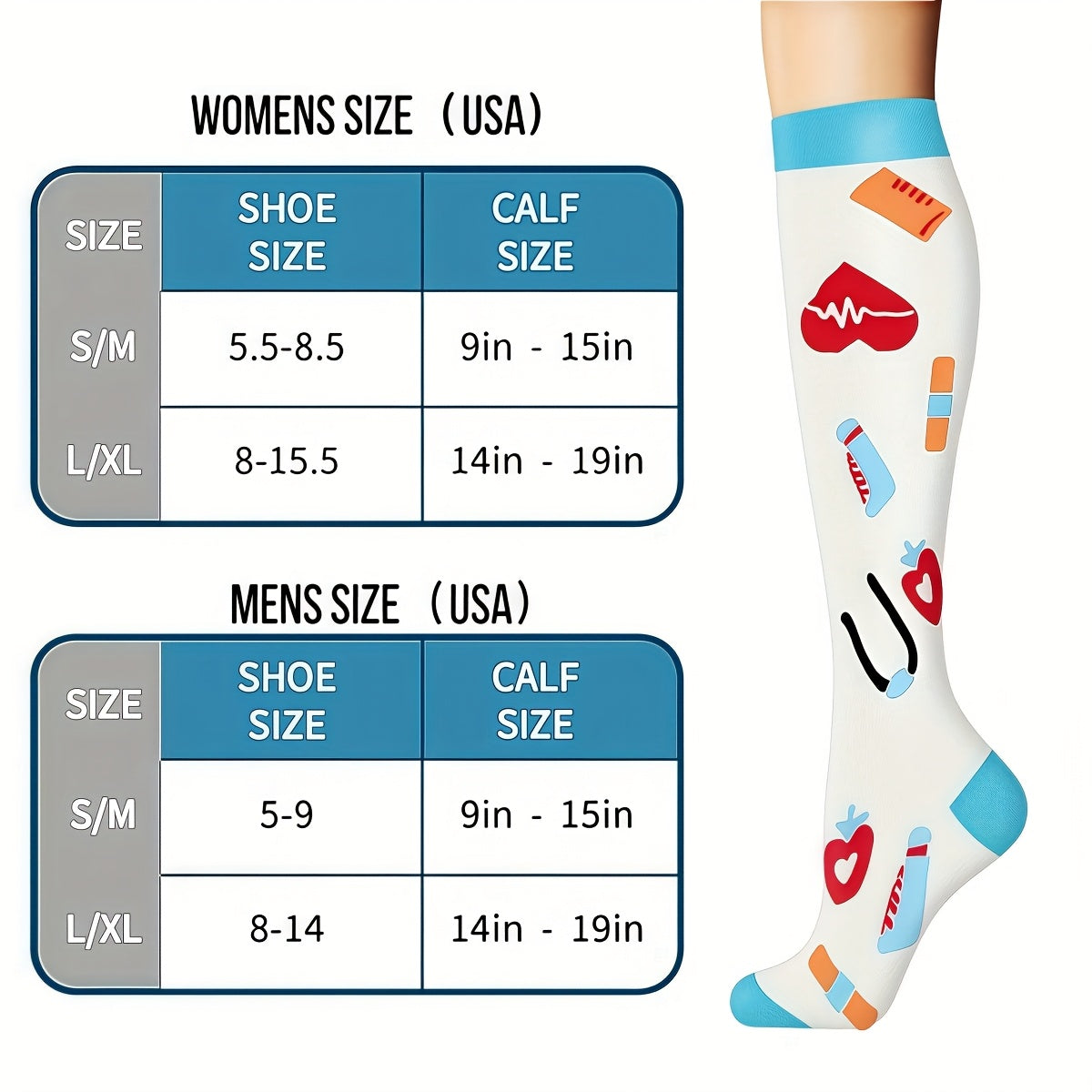 Lot de 6 paires de chaussettes de sport de compression légères et mixtes – Chaussettes de sport décontractées pour la course, le cyclisme, le football, la randonnée, les activités de plein air et les voyages, tailles S/M et L/XL