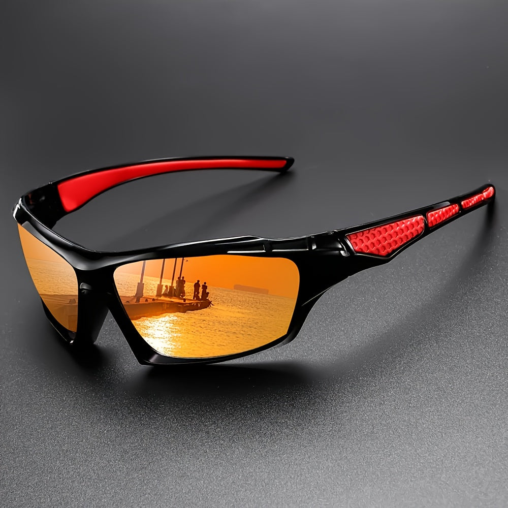 Lot de 5 lunettes de soleil polarisées enveloppantes pour hommes – Lunettes de protection rectangulaires à monture complète UV400 pour le cyclisme, la conduite, la pêche et les sports de plein air, lot économique