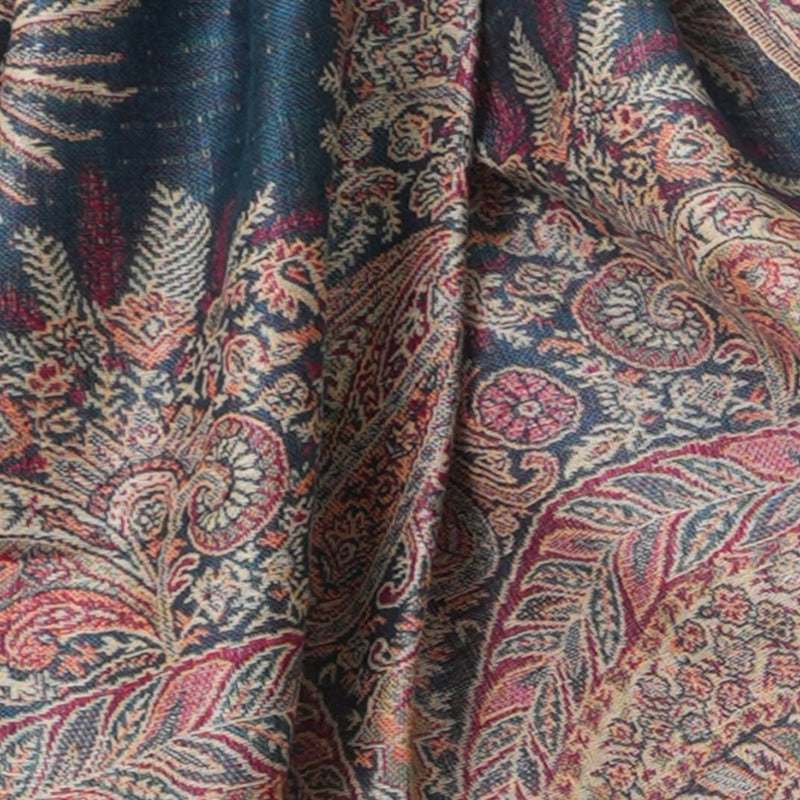 Écharpe pashmina à motif cachemire « queue de phénix » – Châle enveloppant épais et chaud pour femme, tissu doux et luxueux disponible en 17 couleurs éclatantes, polyvalent pour les événements formels, le quotidien et les cadeaux