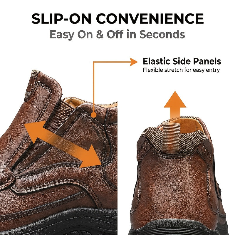 Bottines à enfiler cousues main pour homme GREKS, mocassins décontractés style Chukka, semelle antidérapante pour la randonnée, la conduite et le quotidien – chaussures légères et confortables pour homme