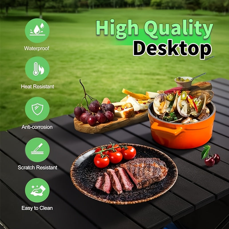 Table de camping pliante avec sac de transport – Table d'extérieur légère et portable, 3 tailles disponibles pour le camping, la plage, le pique-nique, le barbecue, le jardin, le bateau et les voyages, installation et rangement faciles
