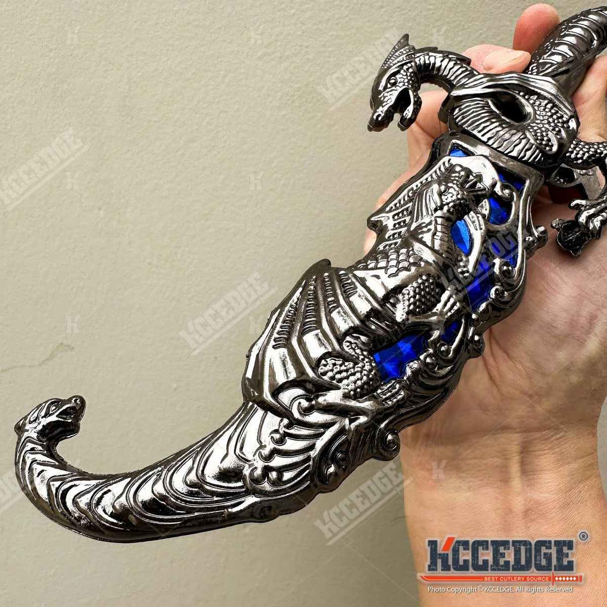 Couteau médiéval fantastique à lame fixe avec fourreau, 23 cm – Acier inoxydable 440 non tranchant, accessoire de cosplay, réplique historique, objet de décoration, 5 couleurs