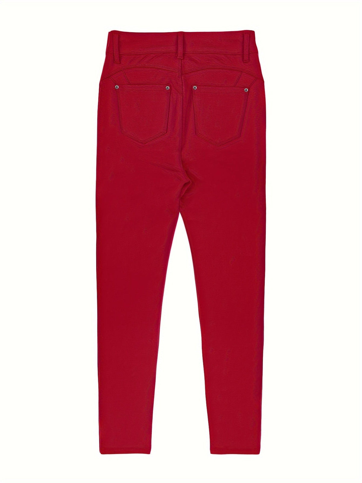 Jean skinny stretch taille haute pour femme, détail bouton en métal, style urbain, pantalon en jean coupe ajustée, 10 couleurs, S-XXL