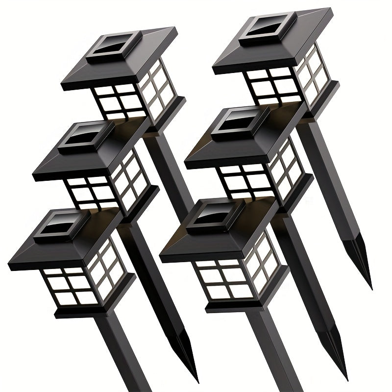Lot de 6/12/24 lampes solaires d'extérieur pour jardin, étanches IP44 | Éclairage paysager LED blanc chaud/multicolore pour allée, cour, terrasse et décoration de fête – Marche/arrêt automatique