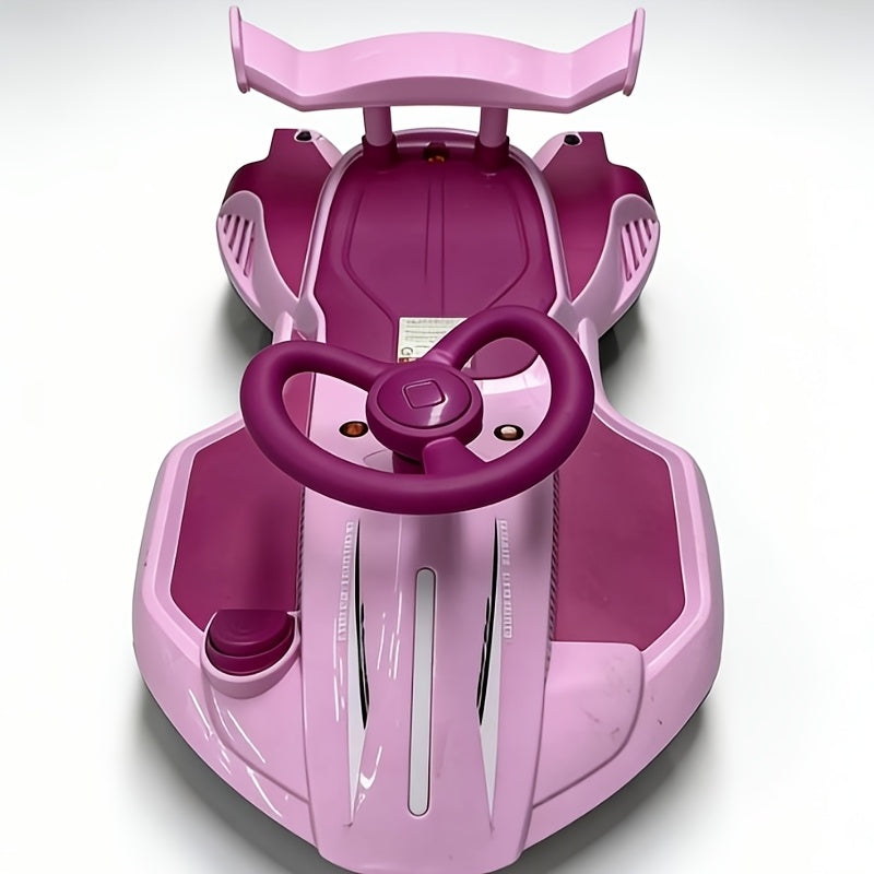 Voiture électrique à bascule 12V pour enfants - Jouet porteur 2-en-1 avec pédale, double vitesse, pulvérisation d'eau, lumières clignotantes, musique et conception anti-basculement | Garçons et filles de 3 ans et plus | Max 8 km/h