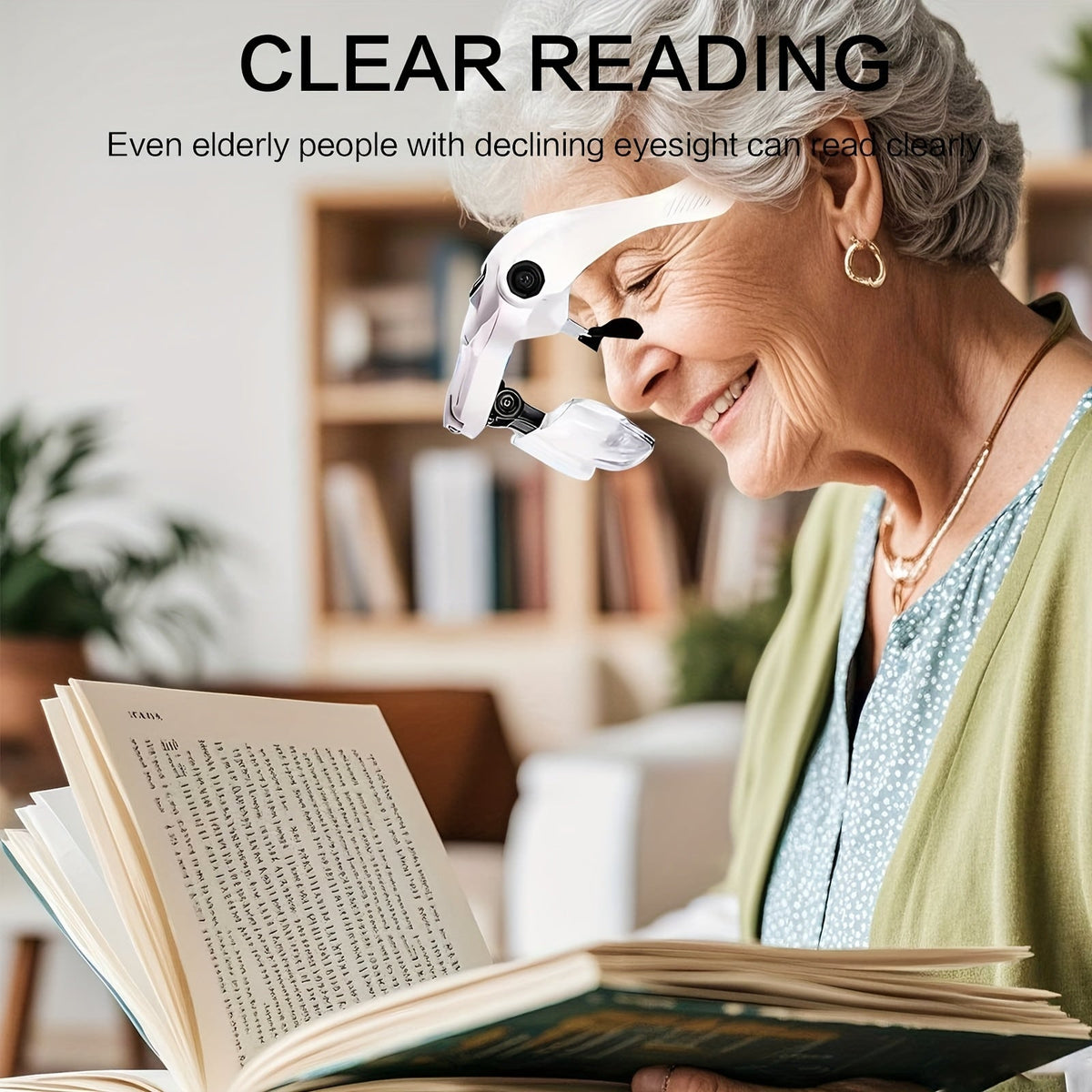 Loupe frontale avec éclairage LED, 5 lentilles interchangeables de 1,0X à 3,5X, casque grossissant à bandeau réglable pour la bijouterie, la réparation électronique, le modélisme, la lecture et les travaux de précision