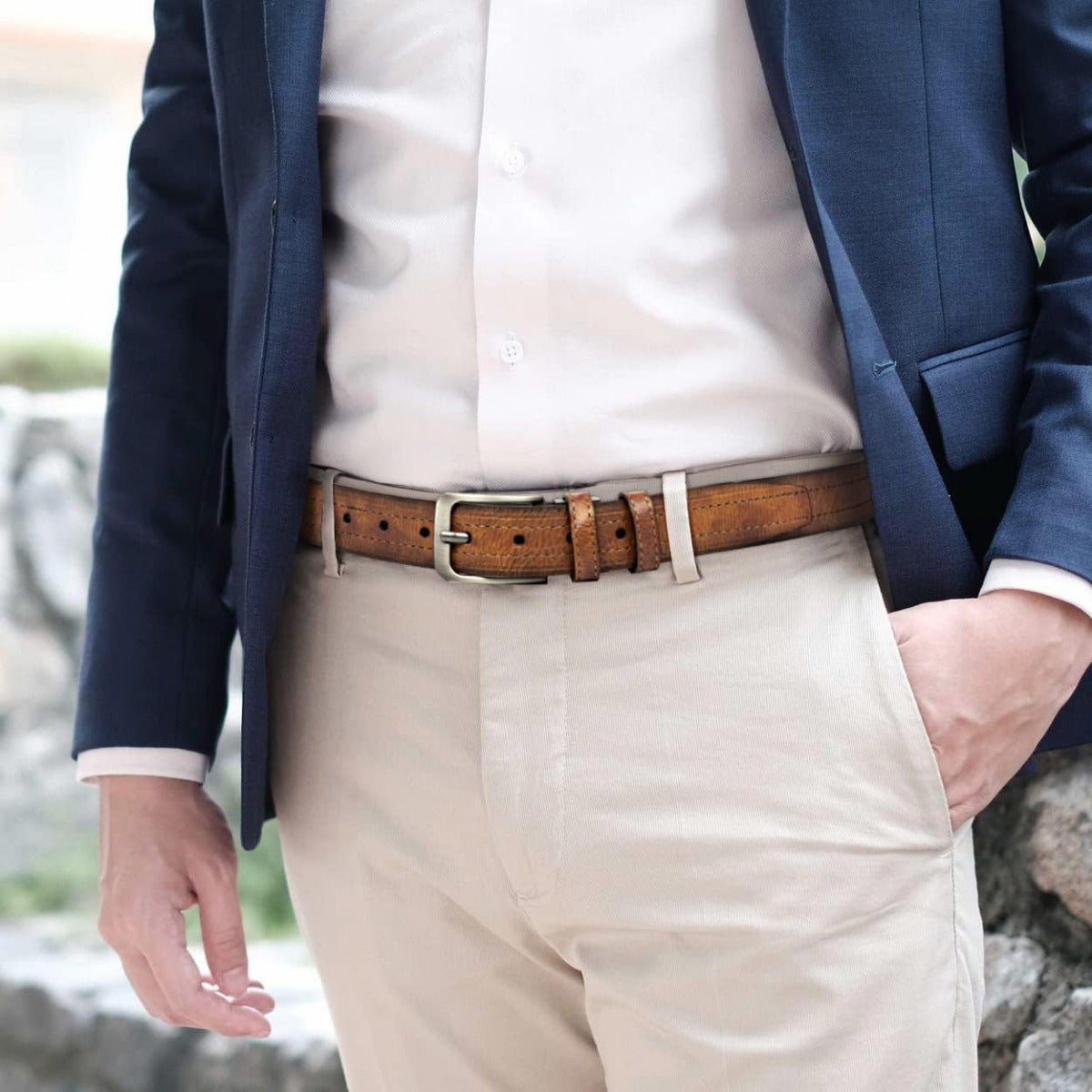 Coffret cadeau de 3 ceintures en cuir pour homme, 3,2 cm, ajustables, style classique pour pantalon habillé ou jean, cadeau idéal pour Noël ou Thanksgiving