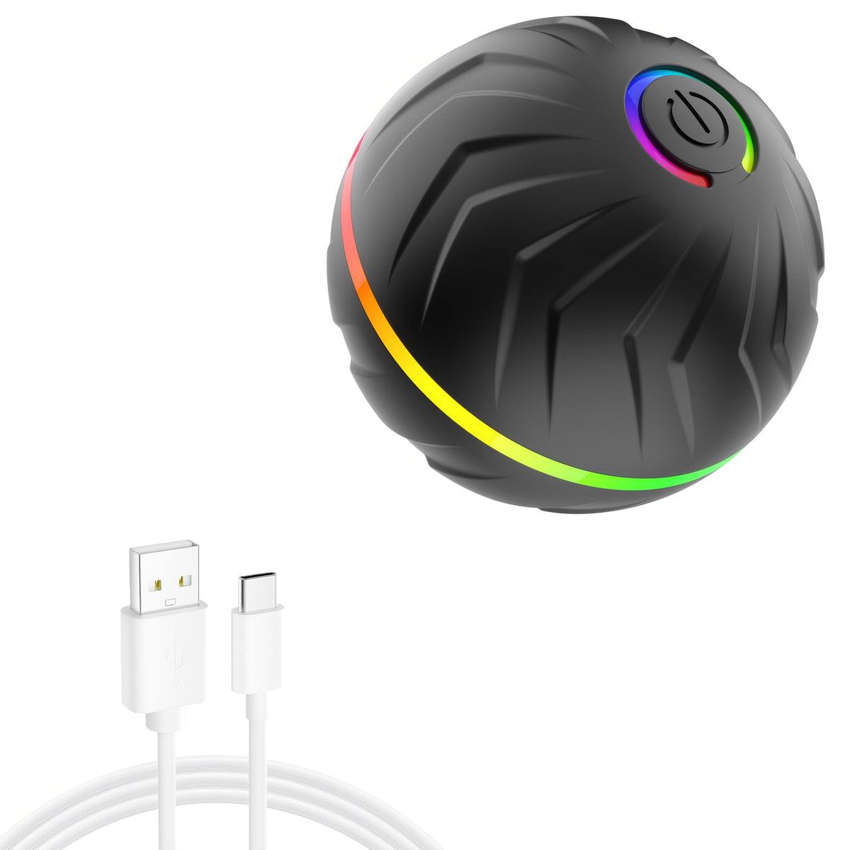 Balle interactive intelligente à rebond automatique pour chien – Jouet électronique à sauts et roulades automatiques, rechargeable par USB, durable pour toutes les races, balle de jeu mobile pour exercice en intérieur et en extérieur