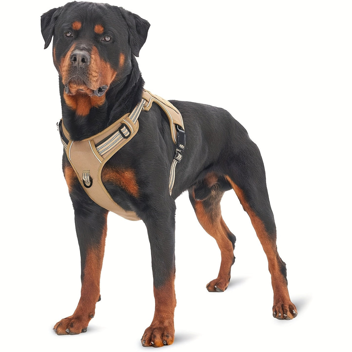 Harnais tactique anti-traction pour chien avec poignée de contrôle - Gilet durable avec sangles réfléchissantes pour grands chiens, idéal pour le dressage, le travail et les chiens d'assistance