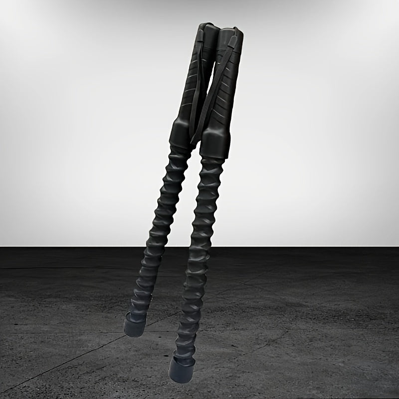 Lot de 2 cordes à sauter sans corde pour combat – Cordes d'entraînement lestées pour fitness en salle de sport à domicile, intensité réglable, équipement d'exercice portable pour hommes et femmes