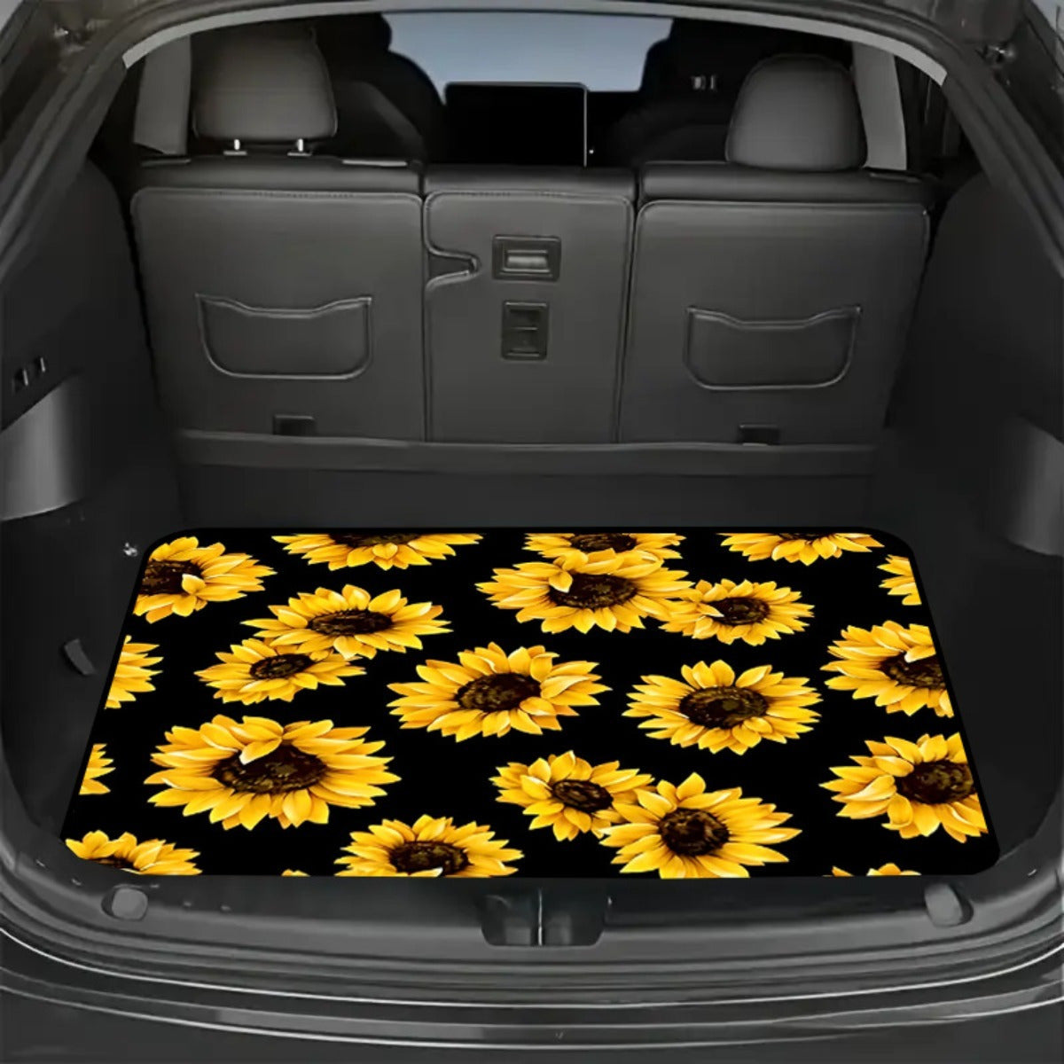 Tapis de coffre pour voiture – Revêtement de chargement antidérapant et imperméable avec motifs uniques, protection intérieure de véhicule durable contre la saleté, les déversements et les rayures, ajustement universel