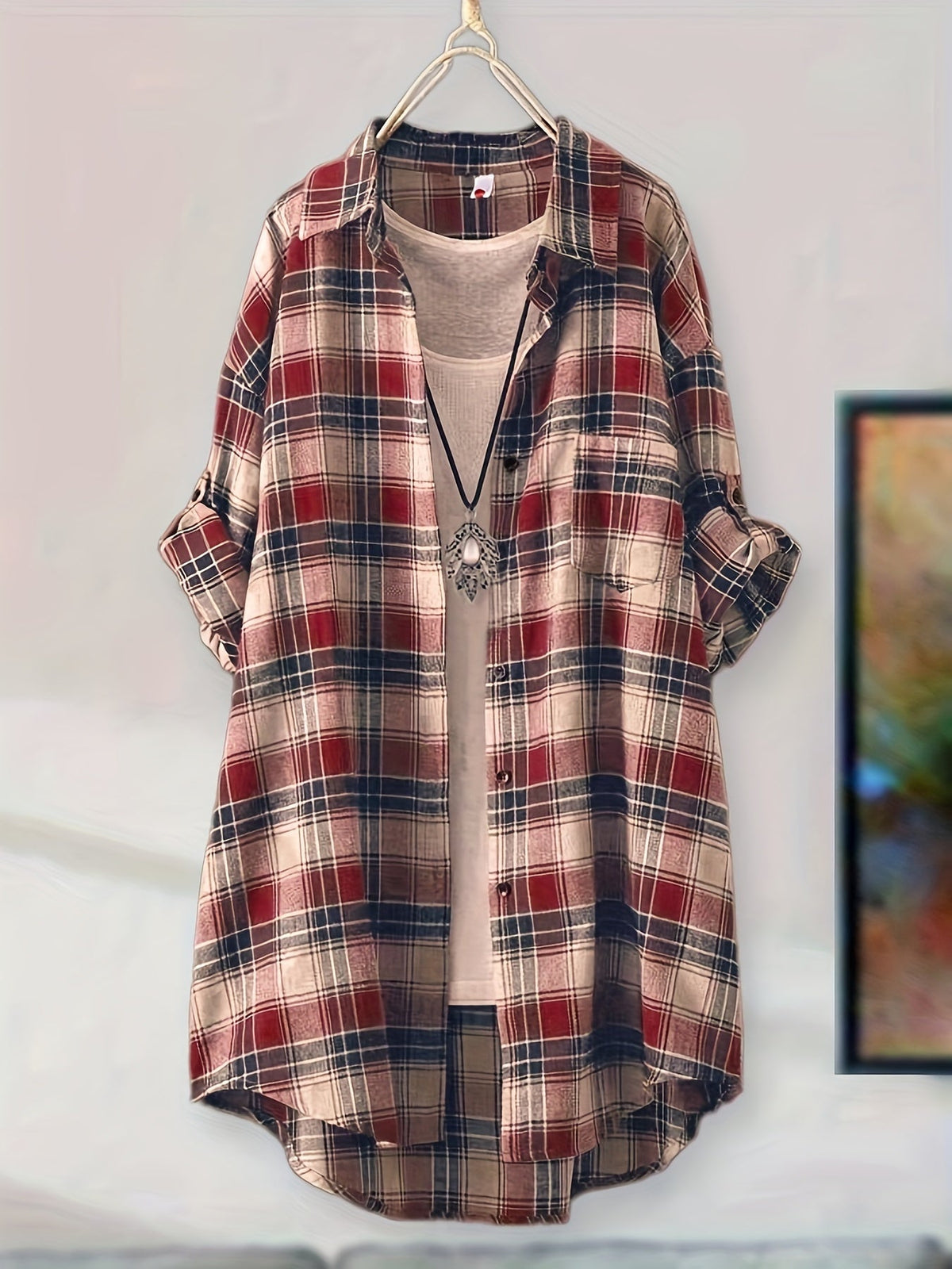 Chemise à carreaux décontractée pour homme et femme, mi-longue, coupe ample, chemise en flanelle boutonnée, S M L XL XXL, plusieurs coloris