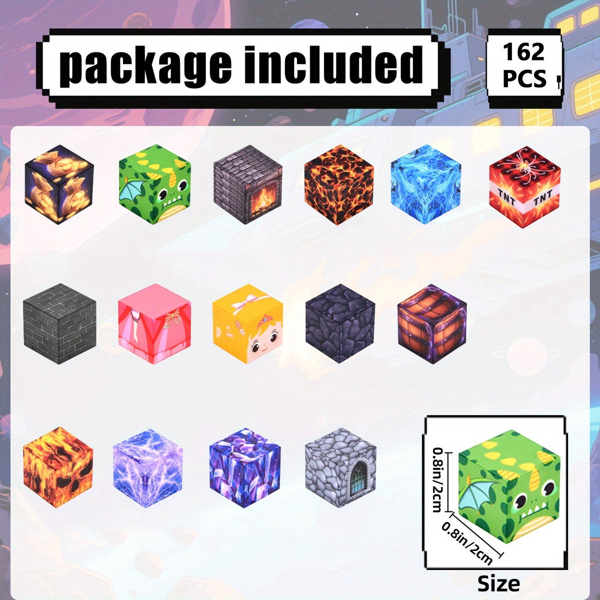 Kit de blocs de construction magnétiques, 100 ou 162 pièces - Ensemble de construction éducatif STEM, tuiles magnétiques pour garçons et filles, jouet de construction créatif en 3D, cadeau d'anniversaire, de Pâques ou de Noël pour enfants