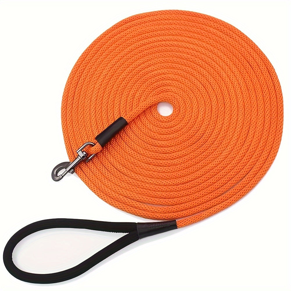 Laisse de dressage longue en nylon 4,5 m, 9 m, 15 m – Longe de rappel pour le dressage de chiens de petite, moyenne et grande taille, pour le camping, la randonnée, la plage et l'entraînement à la liberté en extérieur