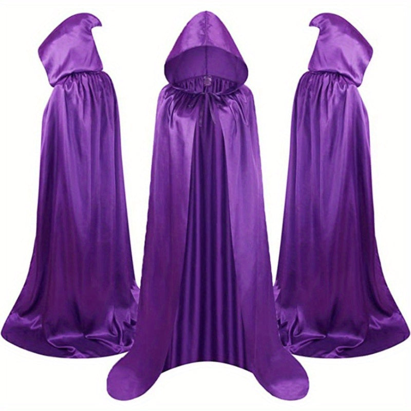 Cape de vampire gothique Halloween « Mort noire » 150 cm pour adultes – Aucun assemblage requis, costume à silhouette fluide pour maison de l'horreur, carnaval, cosplay, fête, décoration festive
