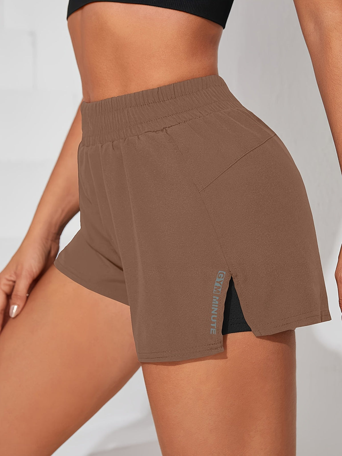 Short de yoga pour femme avec poche – Short de sport décontracté, extensible et opaque pour l'entraînement, la gym, la course à pied, printemps, été, automne