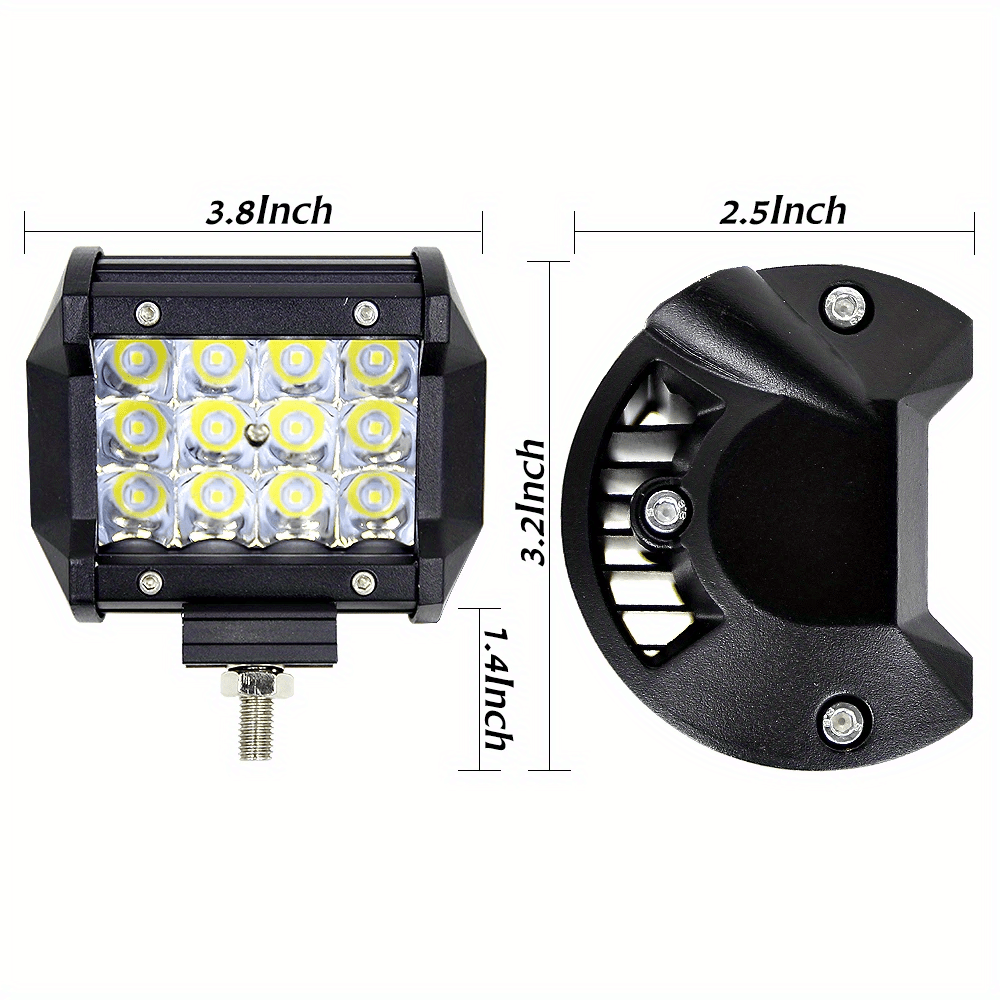 Kit de barre lumineuse de travail à LED pour camion tout-terrain, Jeep, SUV, UTV, VTT et tracteur – Barre lumineuse de 22" et 10" + pods LED de 4", 2000-3000 lumens, 12-24 V, aucune batterie requise, configurations multiples