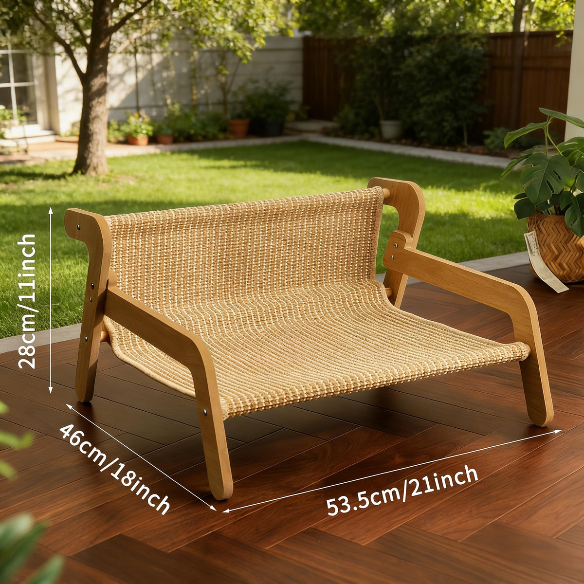 Grand hamac-lounge griffoir en sisal pour chats d'intérieur – Chaise griffoir pour chat, tapis à griffer et poteau en sisal, mobilier pour chat, lounge griffoir multifonction pour grands chats